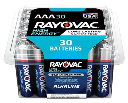 Rayovac® High Energy AAA Alkaline Batteries - 30 Pack