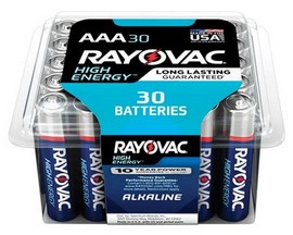Rayovac® High Energy AAA Alkaline Batteries - 30 Pack