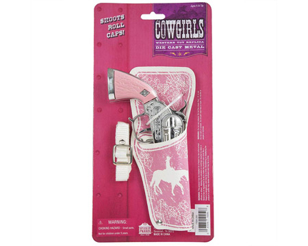 Cowgirls Toy Replica Die Cast Gun Set with holsters 