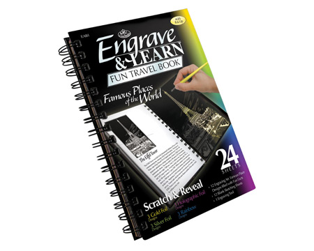 Royal & Langnickel® Engrave & Learn Fun Travel Book - Famous Places of the World