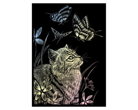 Royal & Langnickel® Engraving Art Mini Holographic Kit - Kitten & Butterfly