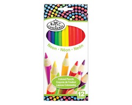 Royal & Langnickel 12 Piece Neon Colored Pencil Set