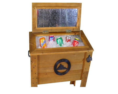 Backyard expressions wooden patio deals cooler