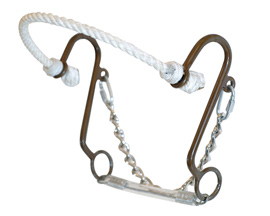 Metalab Short "S" Rope Hackamore - Antique Finish