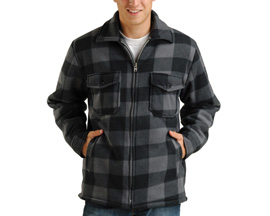 Maxxsel Men's Buffalo Plaid Polar Fleece Jacket Assorted Colors