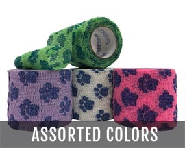 Andover® PetFlex 2 in. Bandage Wrap - Paw Prints