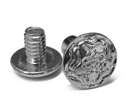 Walsall Hardware Floral Chicago Screw - Nickel
