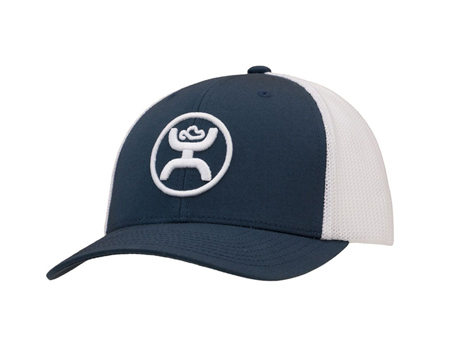 Hooey® O Classic Round Logo Mesh Flexfit Hat - Navy / White