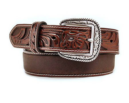 Ariat® Embossed Tabs Belt - Tan