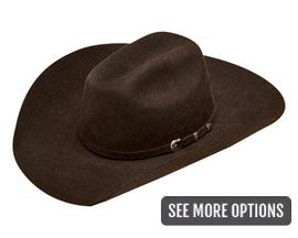 Ariat® Kids Maverick Wool Hat - Chocolate
