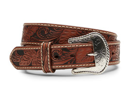 Tony Lama Floral Tooled Belt