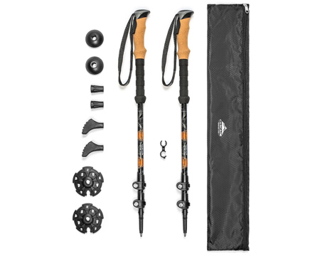 Cascade Mountain Tech Aluminum Quick Lock Trekking Poles Cork Grips