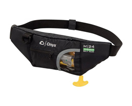 Oynx M-24 In-Sight Manual Black Inflatable Life Belt
