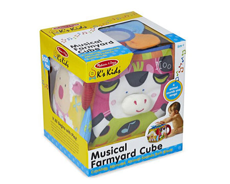Melissa and Doug® Musical Farmyard Cube Learning Toy