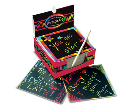 Melissa & Doug® Scratch Art Box of Rainbow Mini Notes