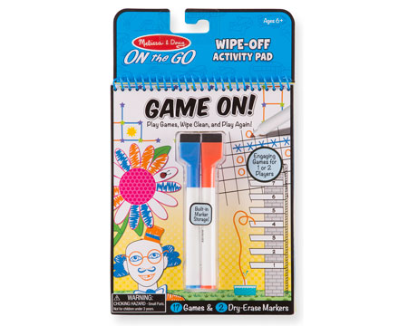 Melissa and Doug® On-the-Go Wipe-Off Activity Pad - Game On!