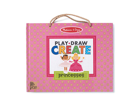 Melissa & Doug® Natural Play Play, Draw, Create Reusable Drawing & Magnet Kit - Princesses