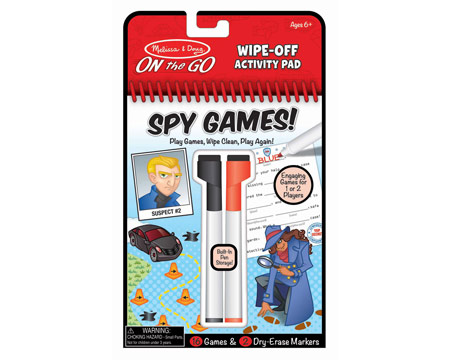 Melissa and Doug® On-the-Go Wipe-Off Activity Pad - Spy Games!