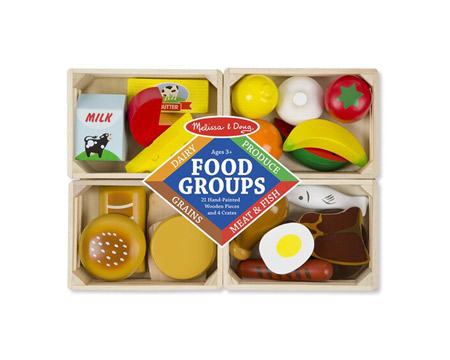 Melissa and Doug® Food Groups - Wooden Play Food