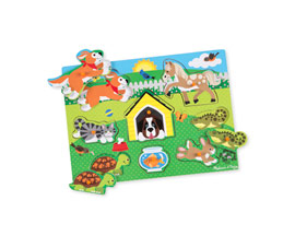 Melissa & Doug® Fresh Start Peg Puzzle - Pets