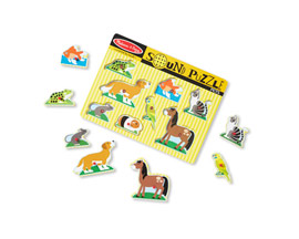 Melissa & Doug® Sound Puzzle Peg Puzzle - Pets