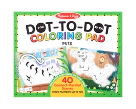Melissa and Doug® 123 Dot-to-Dot Coloring Pad - Pets
