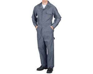 Dickies Men's Cotton Coveralls - Fishers Stripe