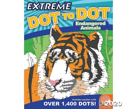 Extreme Dot to Dot Endangered Animals Activity Book