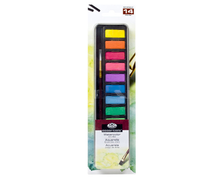 Royal & Langnickel® Artist Tins Mini Watercolor Painting Set - 14 piece