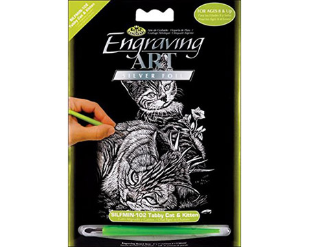 Royal & Langnickel® Engraving Art Mini Silver Foil Kit - Cat & Kitten
