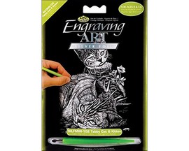 Royal & Langnickel® Engraving Art™ Mini Silver Foil Kit - Cat & Kitten
