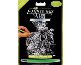 Royal & Langnickel® Engraving Art Mini Silver Foil Kit - Cat & Kitten