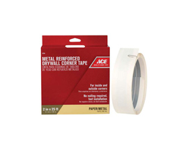 Ace® Reinforced Metal White Self-Adhesive Corner Tape - 2-in.