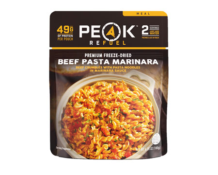 Peak Refuel® Beef Pasta Marinara Freeze Dried Meal - 2 Servings