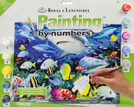 Royal & Langnickel® Painting by Number Large Junior Kit - Reef Sharks