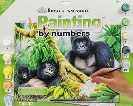 Royal & Langnickel® Painting by Number Large Junior Kit - Mountain Gorilla
