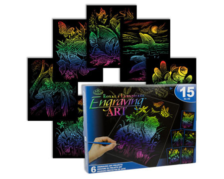Royal & Langnickel® Engraving Art 6-piece Box Set - Rainbow