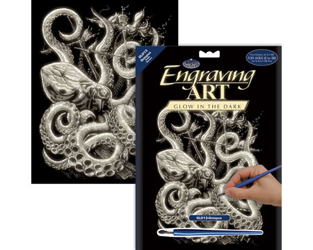 Royal & Langnickel® Engraving Art Glow in the Dark Kit - Octopus