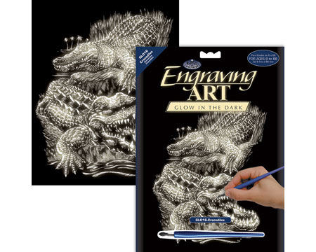 Royal & Langnickel® Engraving Art Glow in the Dark Kit - Crocodiles