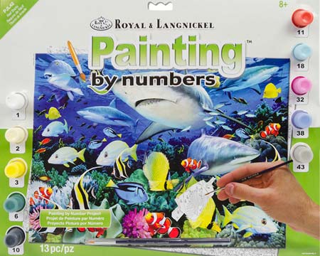 Royal & Langnickel® Painting by Number Large Junior Kit - Reef Sharks