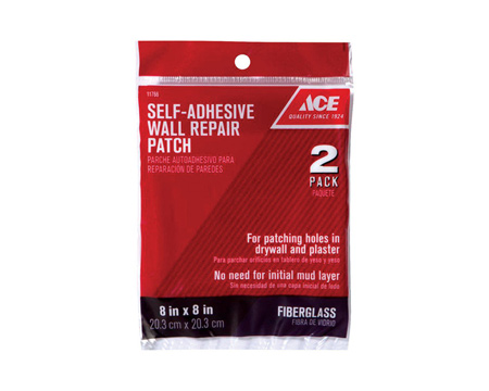 Ace White Fiberglass Wall Patch 2pk - 8 x 8